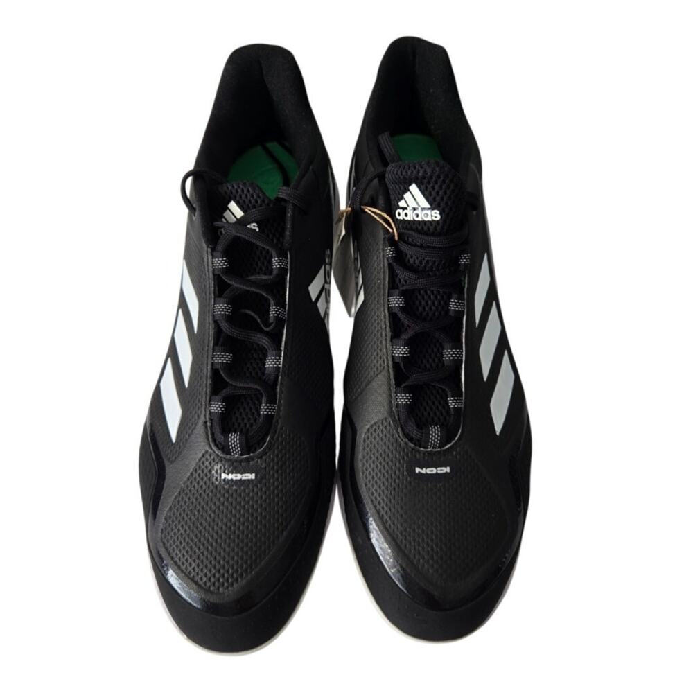 Adidas Icon 7 TPU Black White Baseball Cleats Lace Up Performance Men’s Size 17